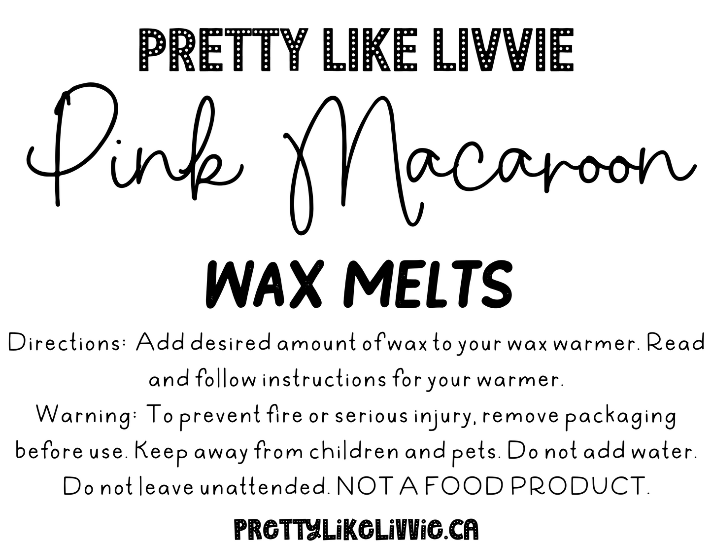 Pink Macaroon Wax Melts